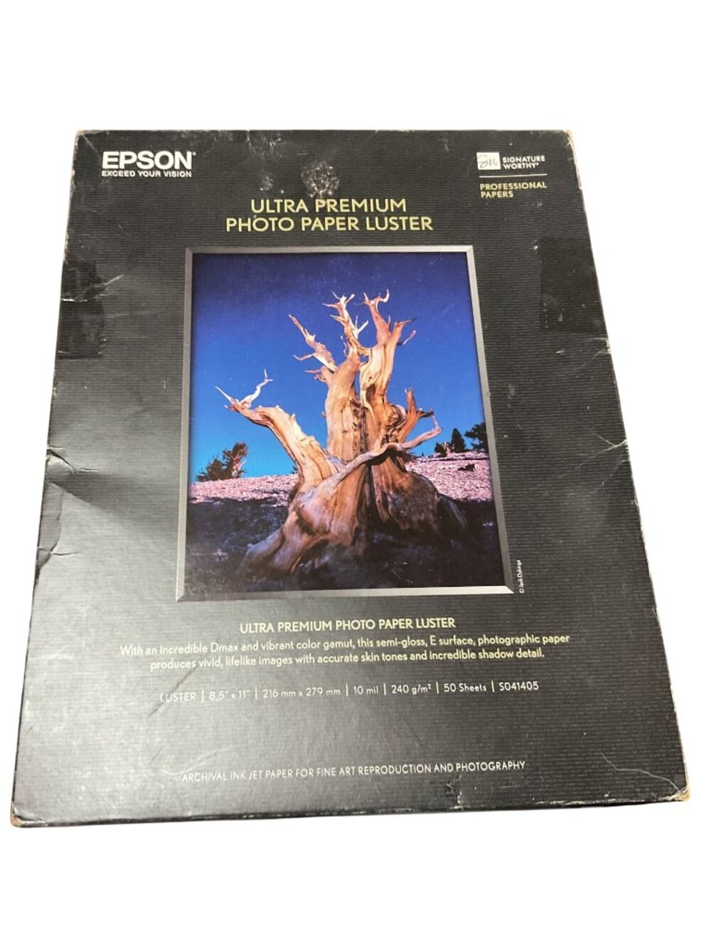 NIP Epson Ultra Premium Photo Paper Luster 8.5x11" 50 Sheets Semi-Gloss Inkjet